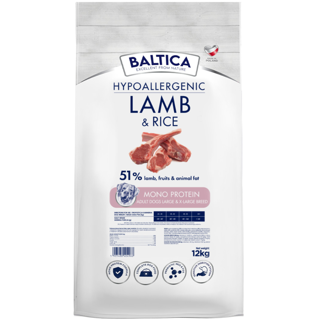 BALTICA Nutraceutic Hypoallergenic Lamb & Rice L/XL - suché krmivo pro psy - 12kg - foto 1