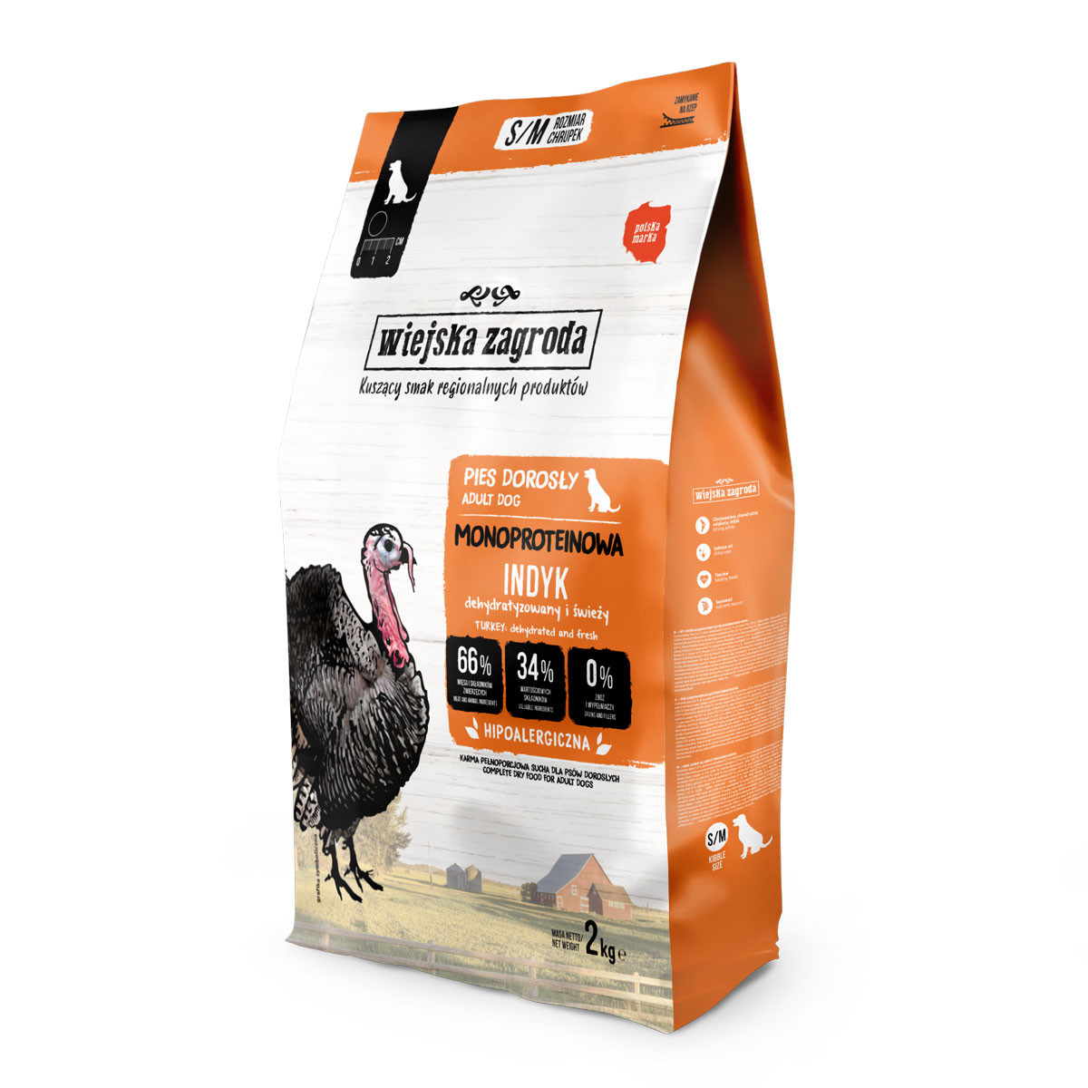 WIEJSKA ZAGRODA Monoprotein Turkey - suché krmivo pro psy - 2kg - foto 1