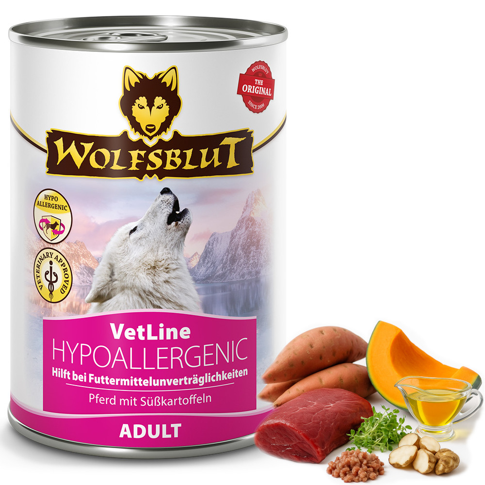 WOLFSBLUT VetLine Hypoallergenic Horse - vlhké krmivo pro psy - 395g - foto 4