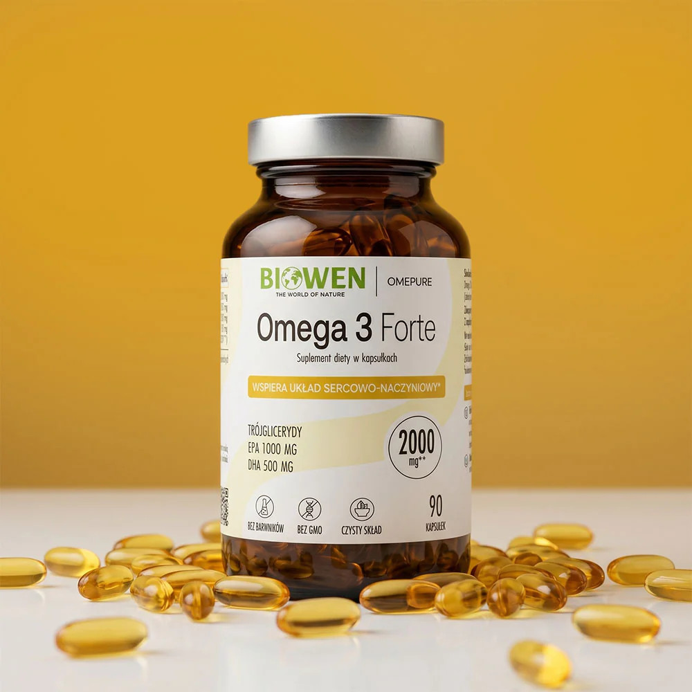 BIOWEN Omega 3 Forte 1000 mg EPA, 500 mg DHA – doplněk stravy pro lidi – 90 kapslí - foto 5