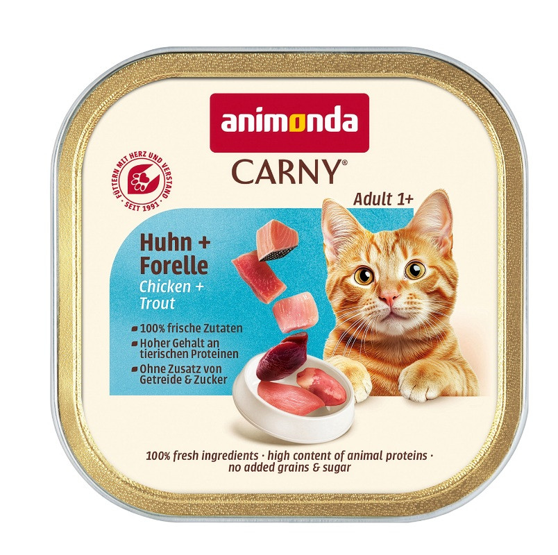 ANIMONDA Carny Adult Chicken and trout - mokré krmivo pro kočky - 85g - foto 1