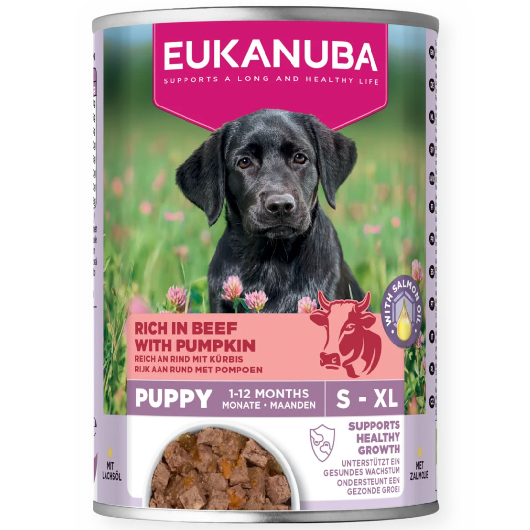 EUKANUBA Life Care Puppy MIX příchutí - vlhké krmivo pro psy - 12x400g - foto 1
