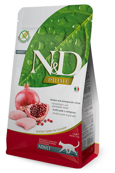 FARMINA N&D Prime Chicken & Pomegranate Adult – suché krmivo pro kočky – 1,5 kg - foto 2