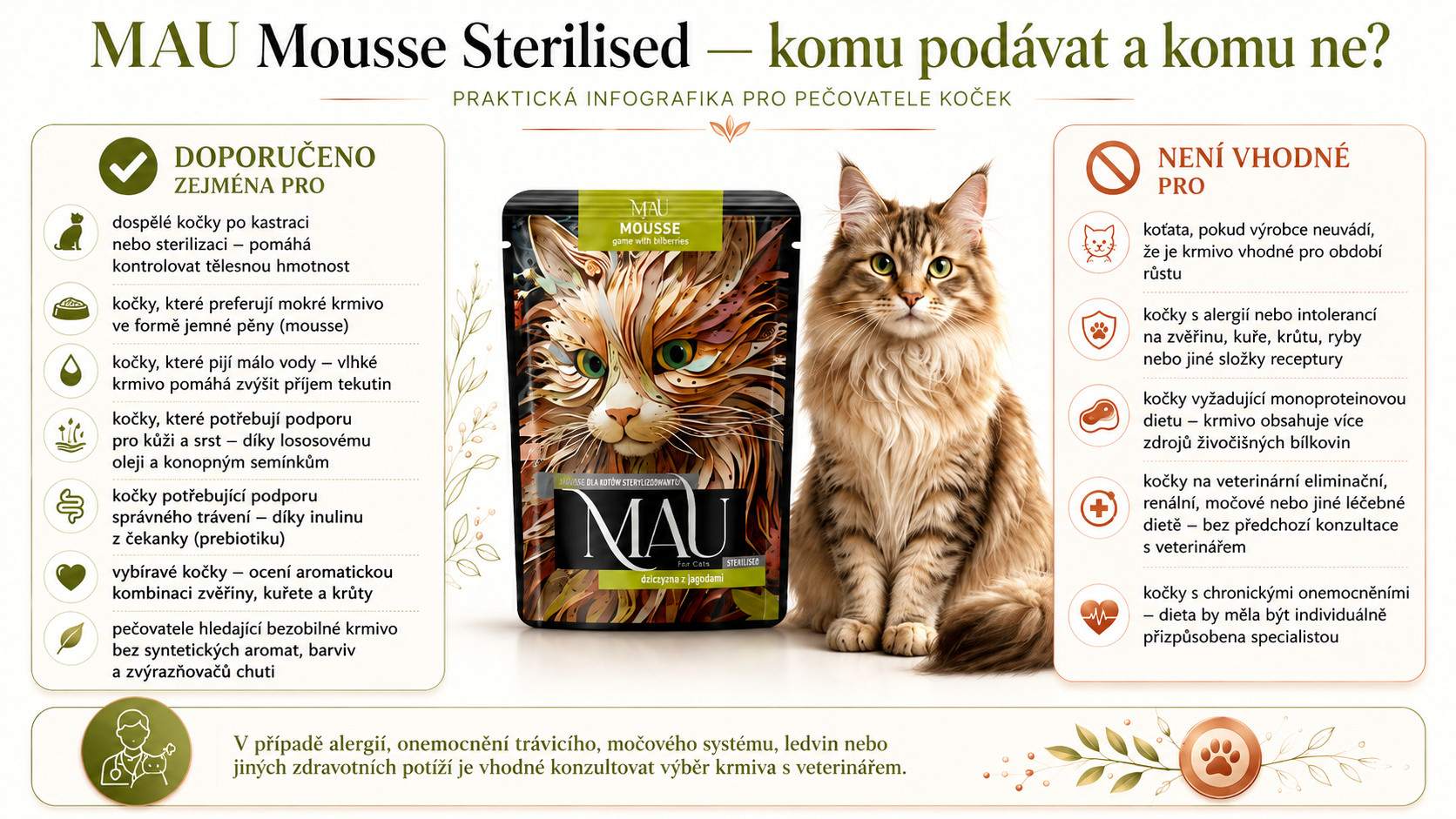 MAU Mousse Sterilised Venison with berries - mokré krmivo pro kočky - 85g - foto 2