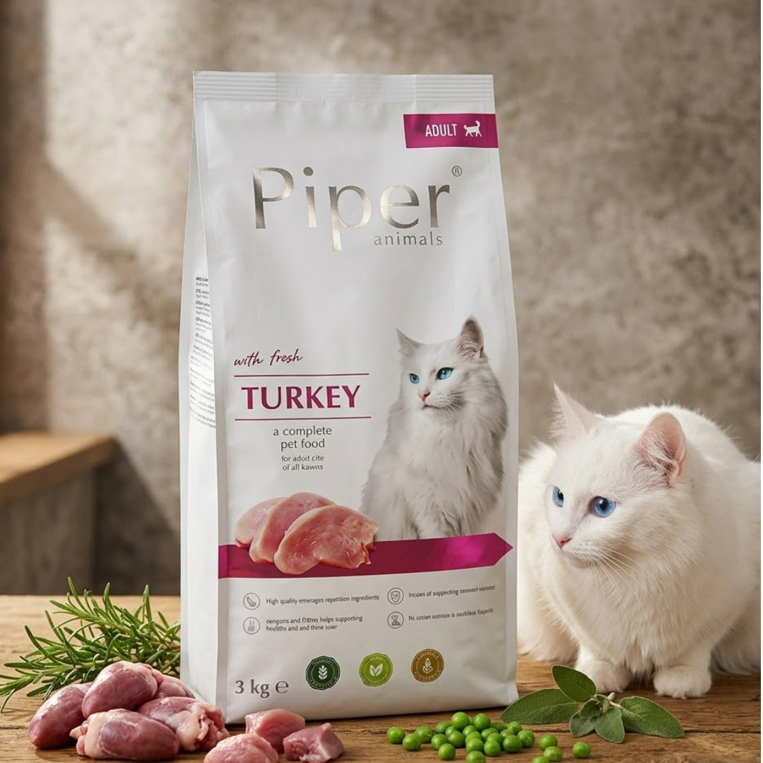 DOLINA NOTECI Piper Animals with turkey - Suché krmivo pro kočky - 3 kg - foto 2