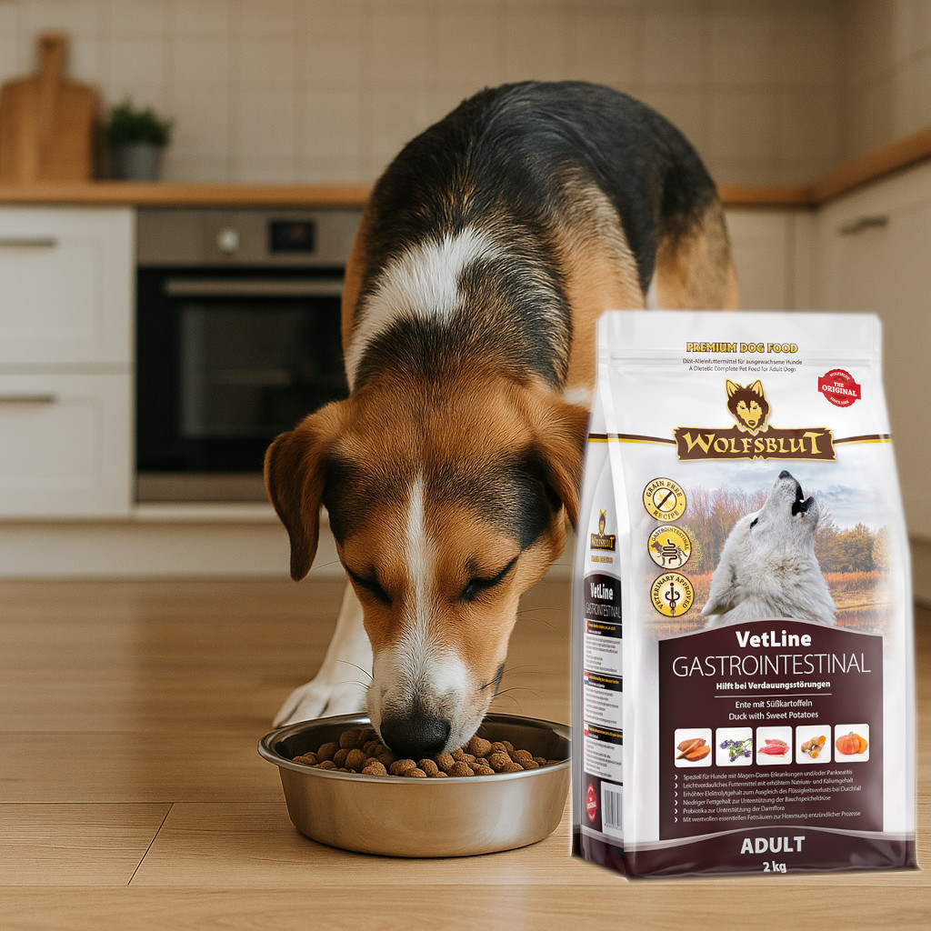 WOLFSBLUT VetLine Gastrointestinal Duck - suché krmivo pro psy - 2kg - foto 5