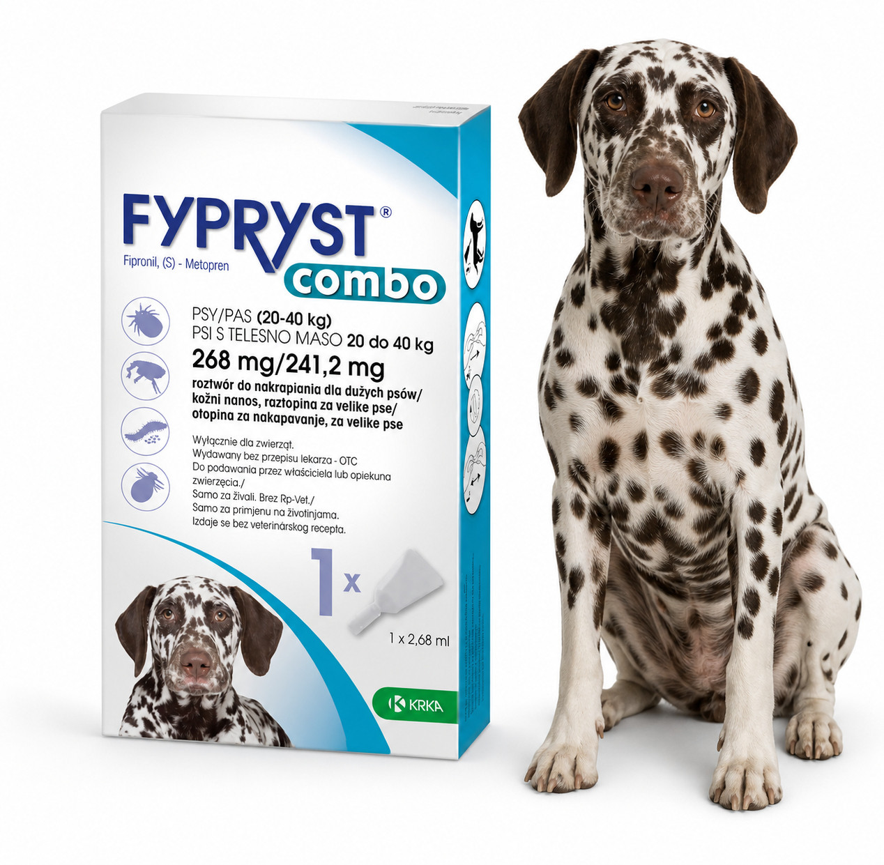 FYPRYST Combo (20-40kg) - kapky proti blechám a klíšťatům pro psy – 1x2,68ml - foto 3