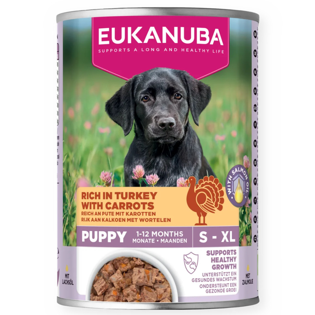 EUKANUBA Life Care Puppy Rich in turkey with carrots - vlhké krmivo pro psy - 400g - foto 1