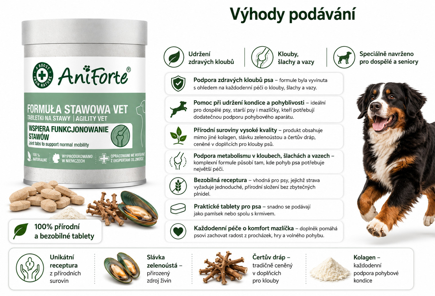 ANIFORTE Agility VET Joint - doplňky stravy pro psy - 120 tablet - foto 1