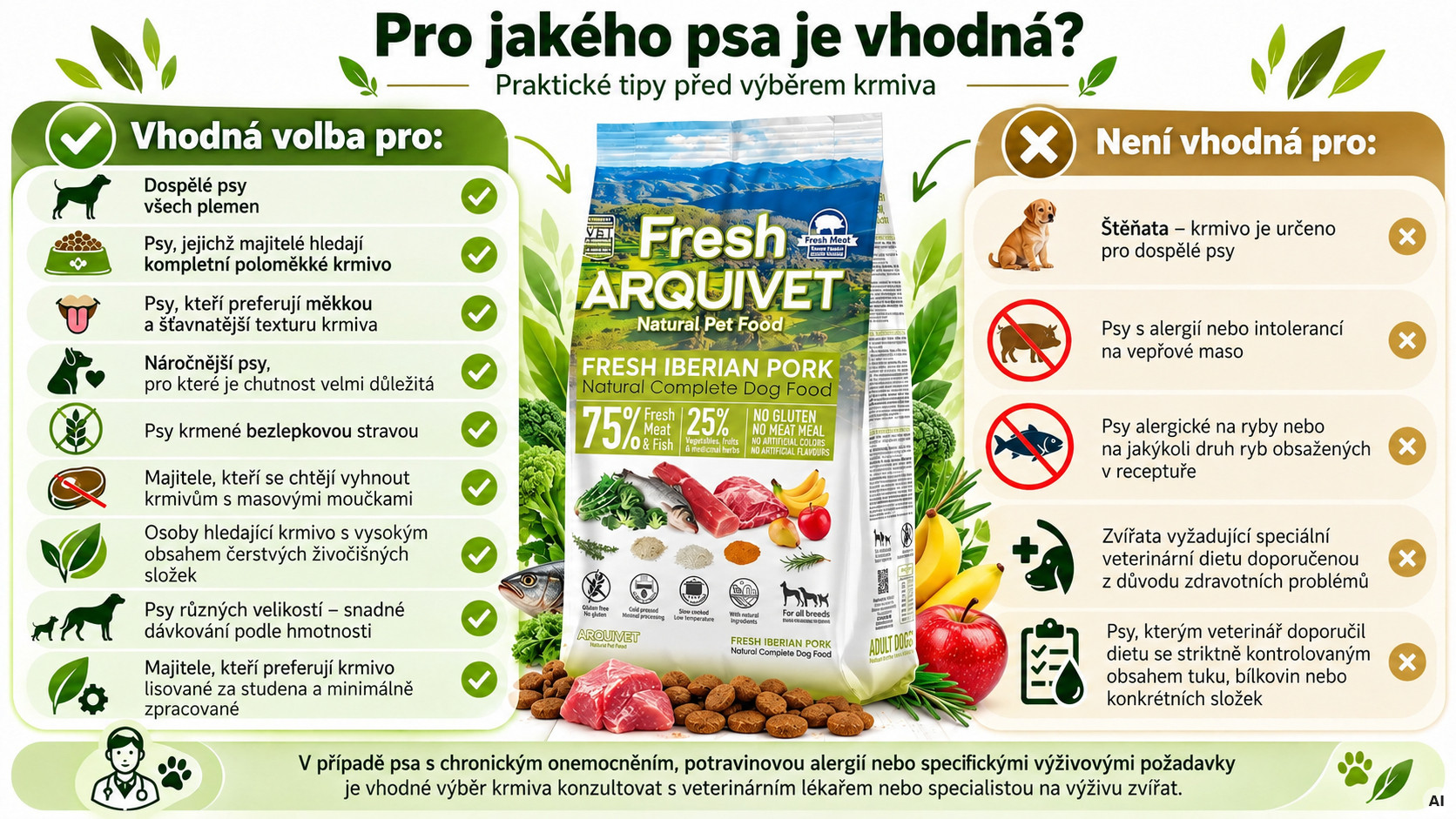 ARQUIVET Fresh Iberian pork - polovlhké krmivo pro psy - 10kg - foto 2