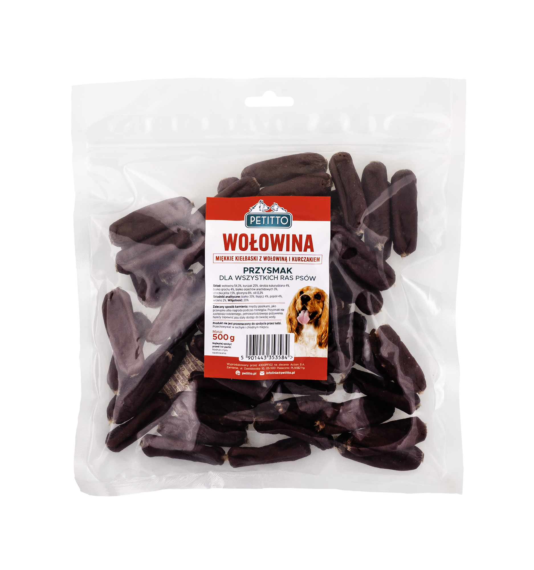PETITTO Soft beef sausages - pamlsek pro psa - 500g - foto 3