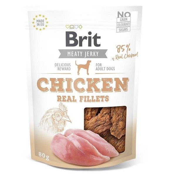 BRIT Jerky Snack Chicken - pamlsek pro psa - 80g - foto 1