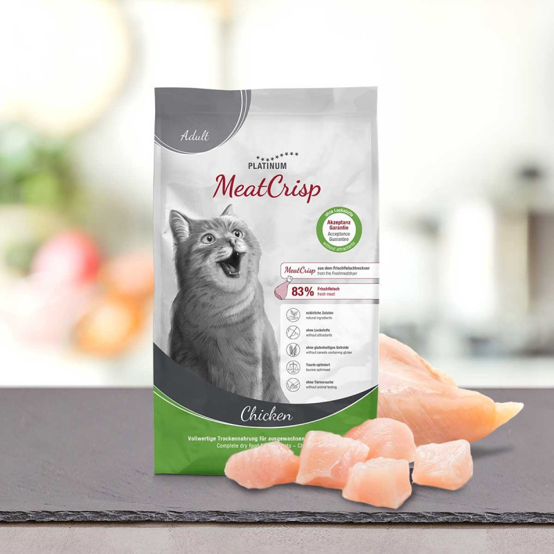 PLATINUM MeatCrisp Adult Chicken - suché krmivo pro kočky - 1,5kg - foto 1