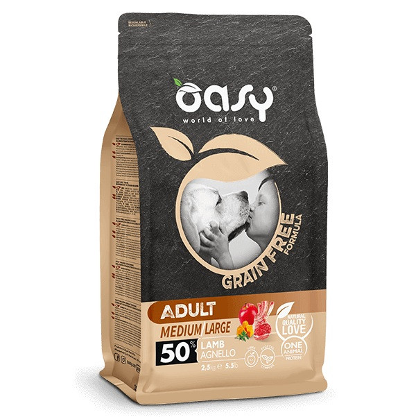 OASY Grain free Adult Medium/Large Lamb - suché krmivo pro psy - 12kg - foto 1