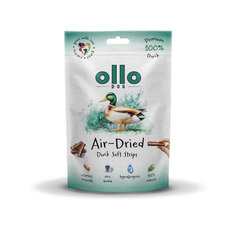 OLLO Air-Dried Duck strips - pamlsek pro psa - 80g - foto 1