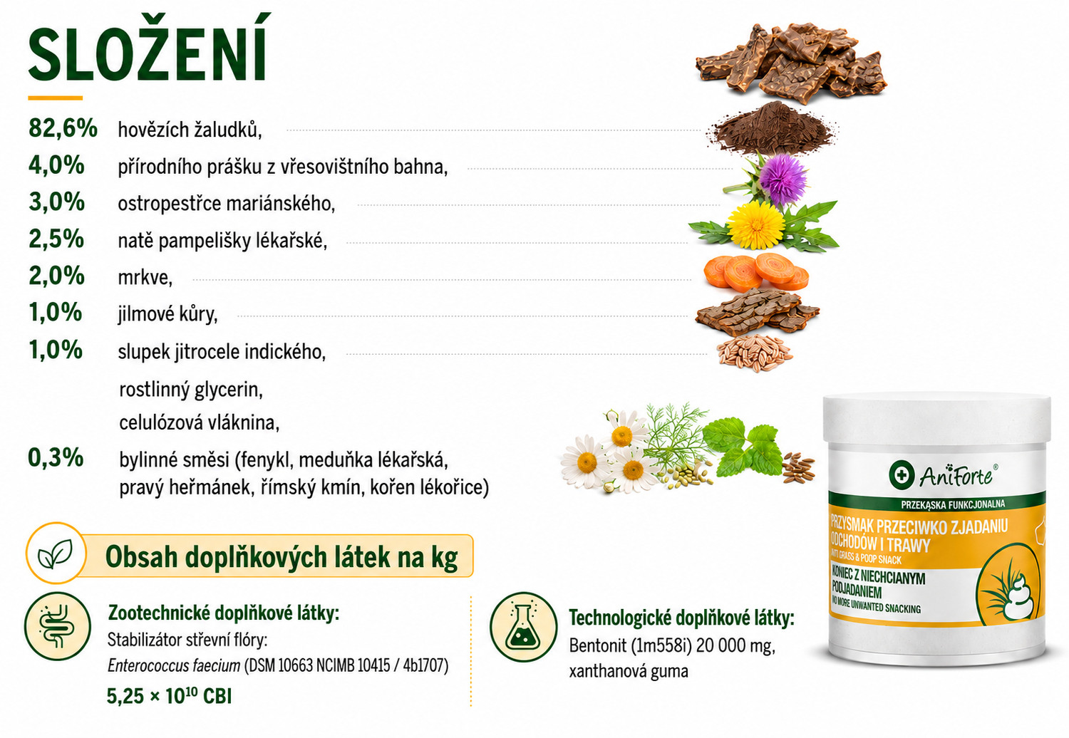 ANIFORTE Anti grass & poop snack - pamlsek pro psa - 50g - foto 2