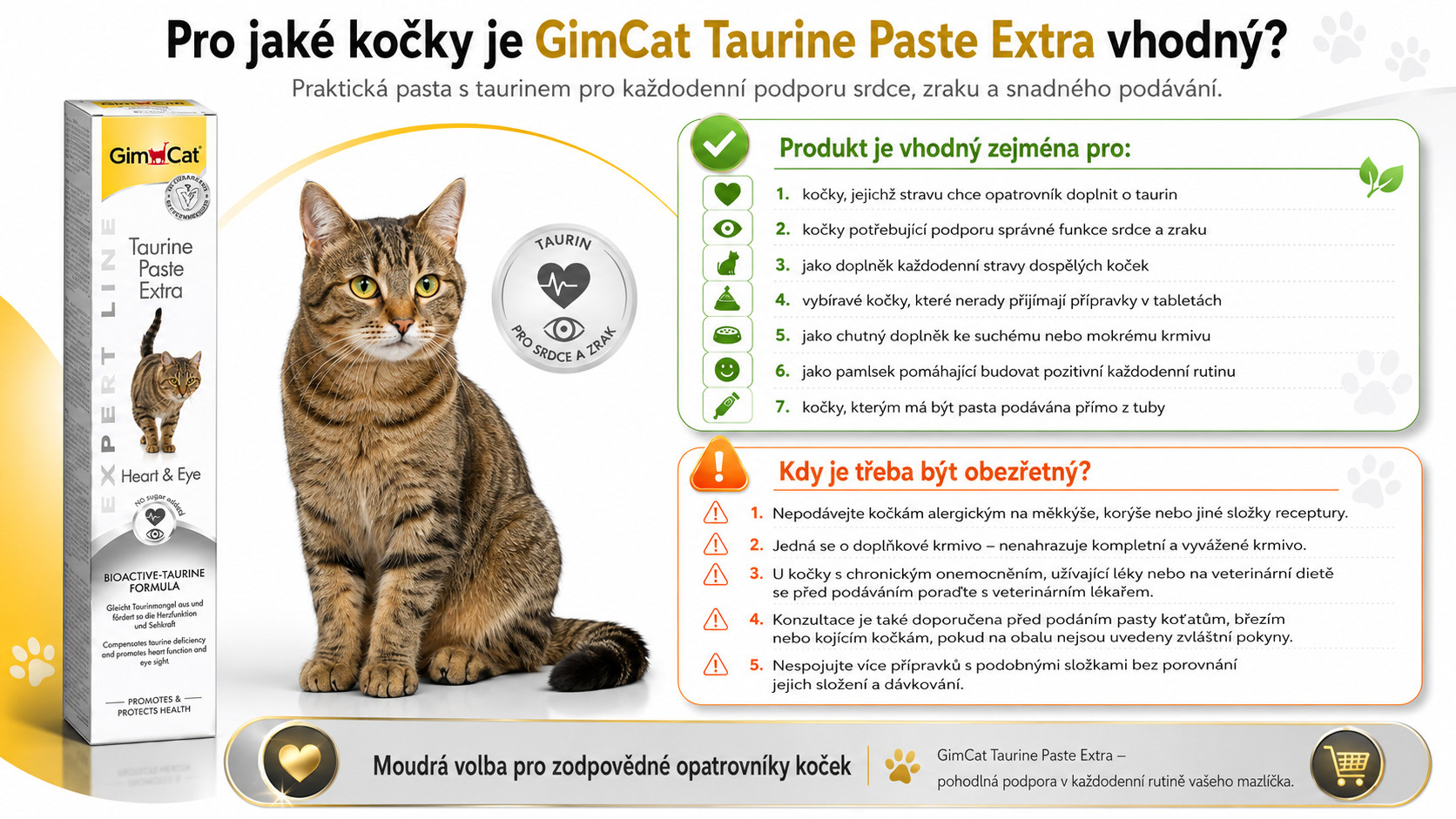 GIMCAT Taurine Paste Extra – pamlsek pro kočku – 50g - foto 2