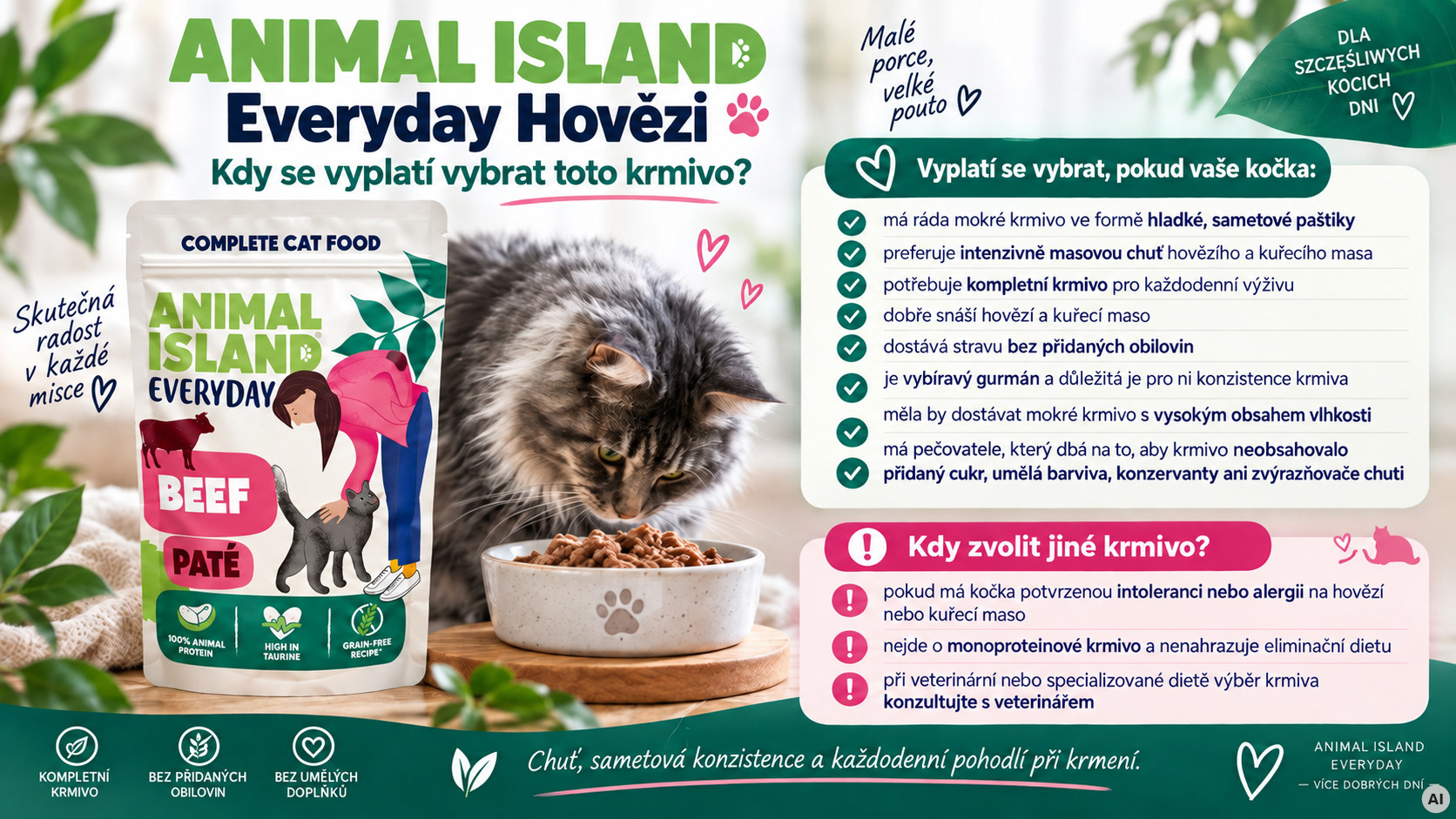 ANIMAL ISLAND Everyday Beef pate - mokré krmivo pro kočky - 100g - foto 3