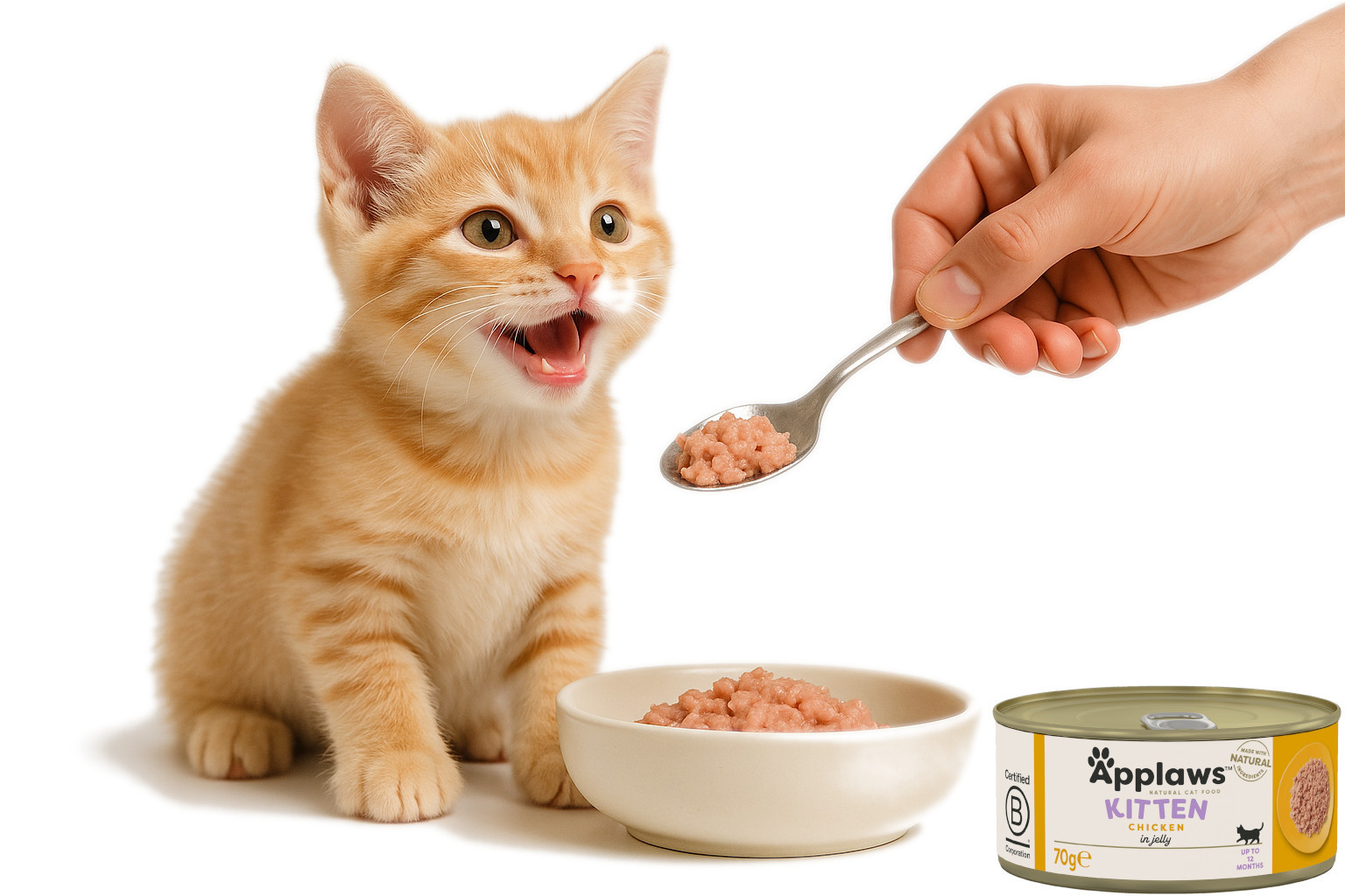 APPLAWS Kitten Chicken in jelly - mokré krmivo pro kočky - 6x70g - foto 3