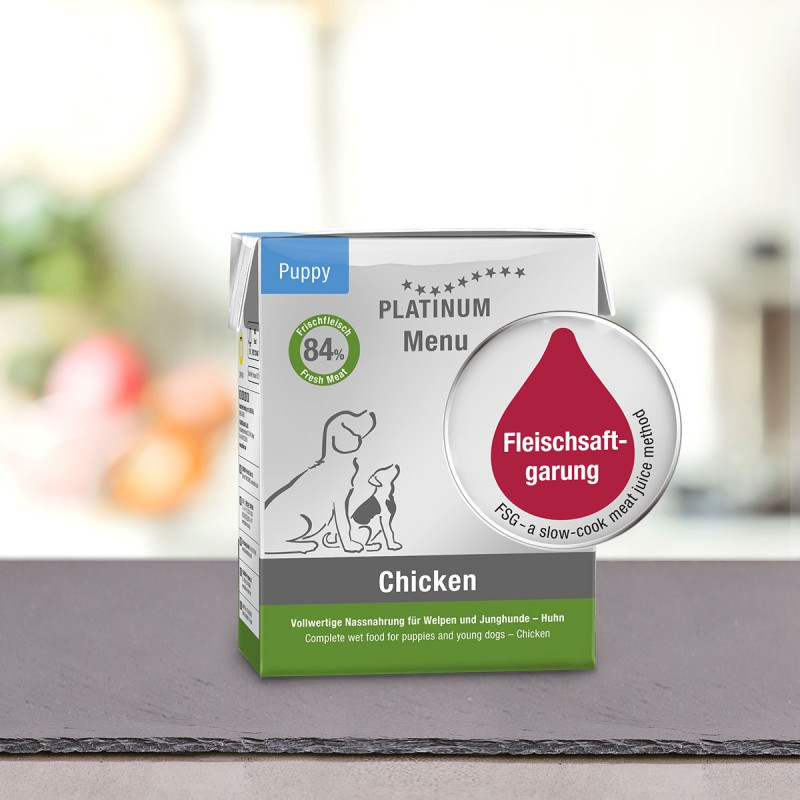 PLATINUM Menu Puppy Chicken - vlhké krmivo pro psy - 375g - foto 2