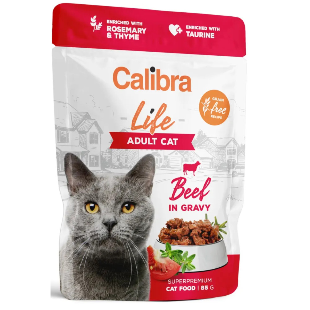 CALIBRA Cat Life Adult Beef in gravy - mokré krmivo pro kočky - 85g - foto 1