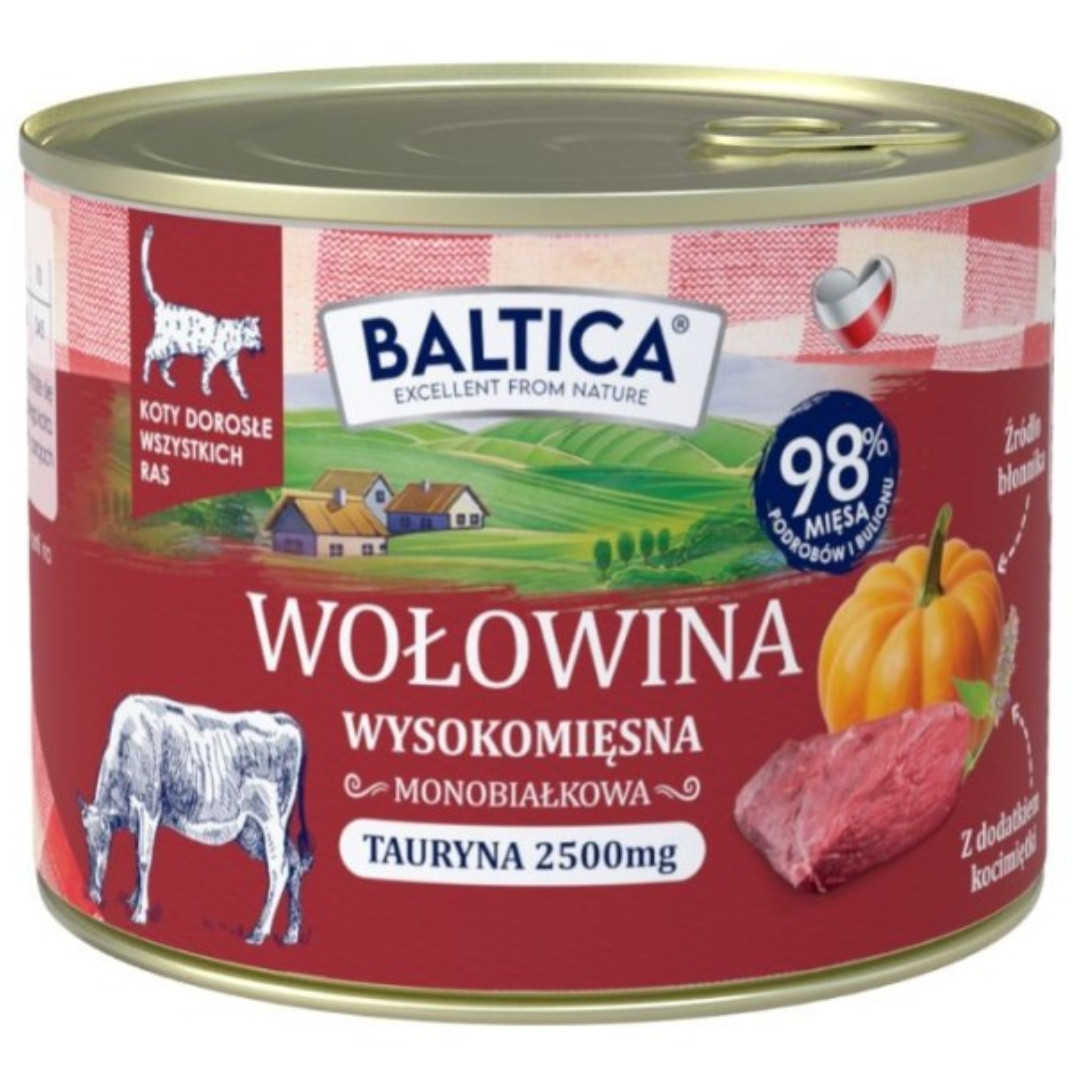 BALTICA Chuť regionů Mono Hovězí s játry - mokré krmivo pro kočku - 12x185g - foto 1