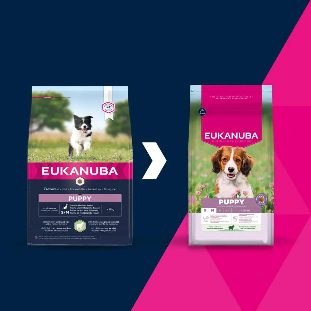 EUKANUBA Puppy Small/Medium Lamb & Rice - suché krmivo pro psy - 3kg - foto 4