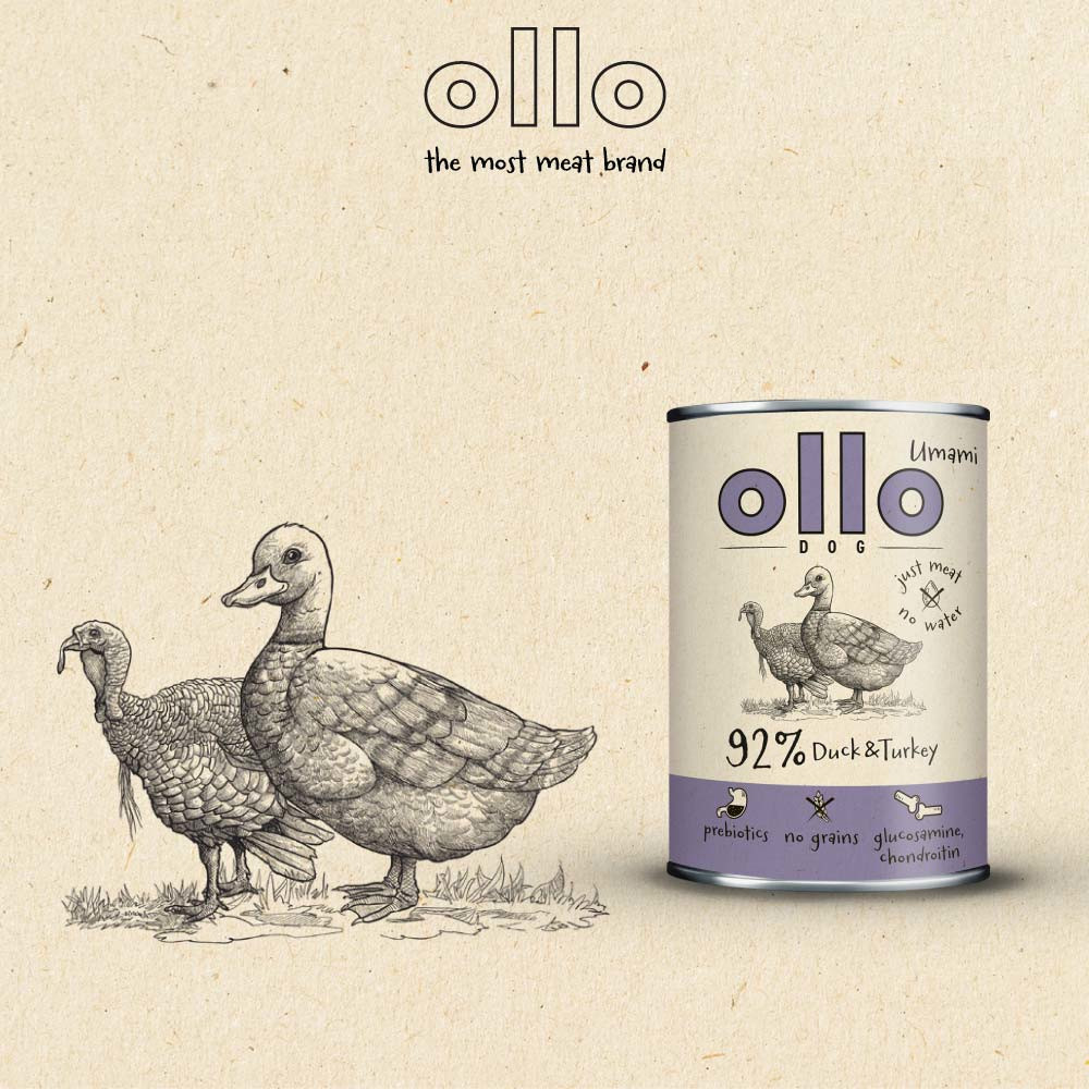 OLLO Umami Duck and turkey - vlhké krmivo pro psy - 850g - foto 2