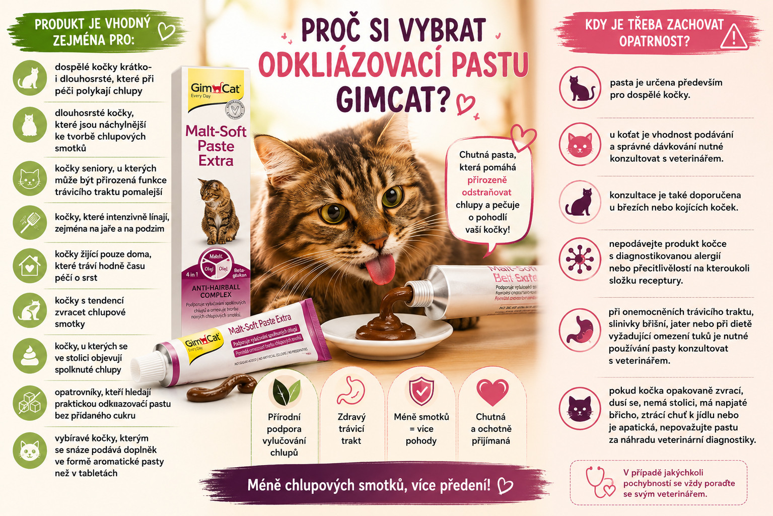 GIMCAT Malt-soft paste - pamlsek pro kočky - 200g - foto 2
