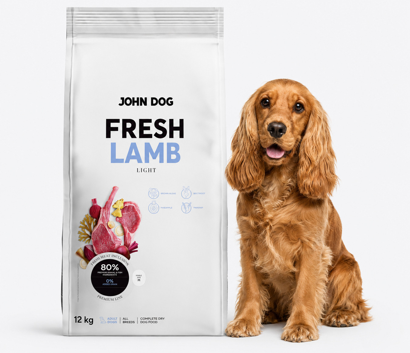 JOHN DOG Fresh Lamb - suché krmivo pro psy - 12kg - foto 3