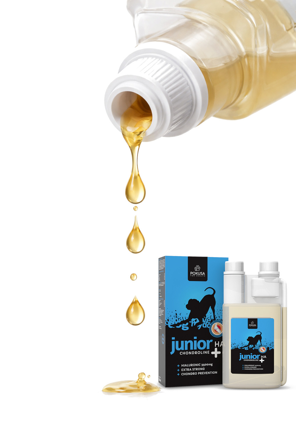 POKUSA BreedingLine ChondroLine + HA Junior - doplňky stravy pro psy- 500ml - foto 3