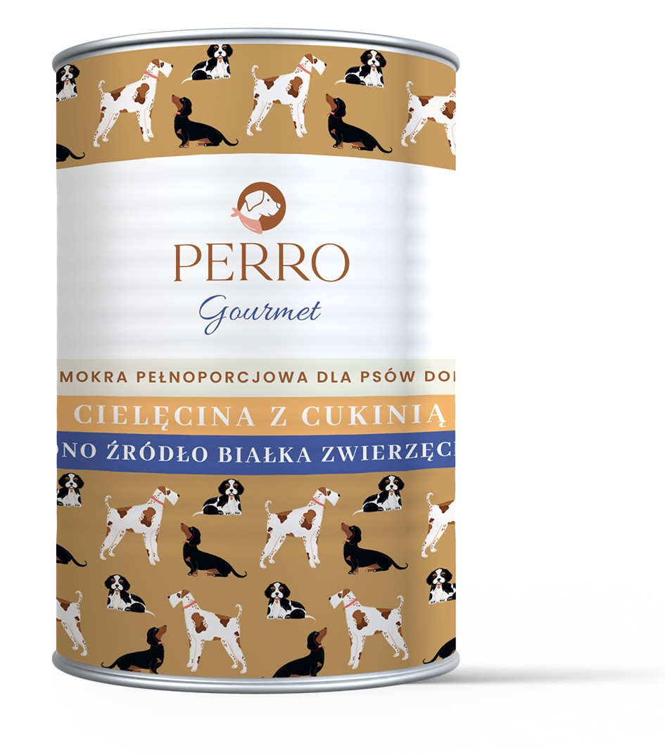 PERRO Gourmet Veal with zucchini - mokré krmivo pro psy - 400g - foto 1