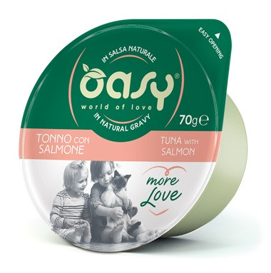 OASY More Love Tuna with salmon - mokré krmivo pro kočky - 70g - foto 1