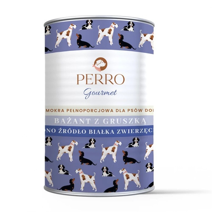 PERRO Gourmet Pheasant with pear - vlhké krmivo pro psy - 400g - foto 1