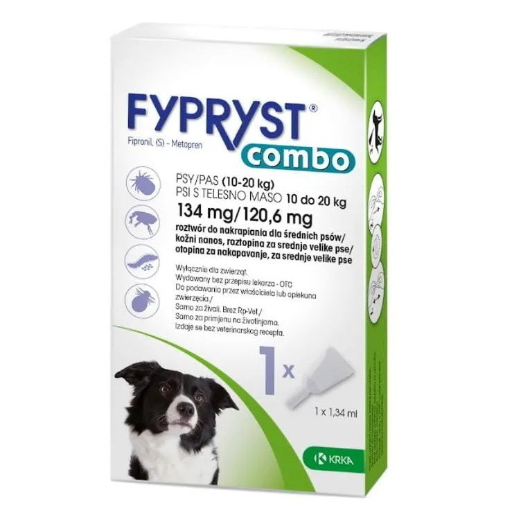 FYPRYST Combo (10-20kg) - kapky proti blechám a klíšťatům pro psy – 1x1,34ml - foto 1