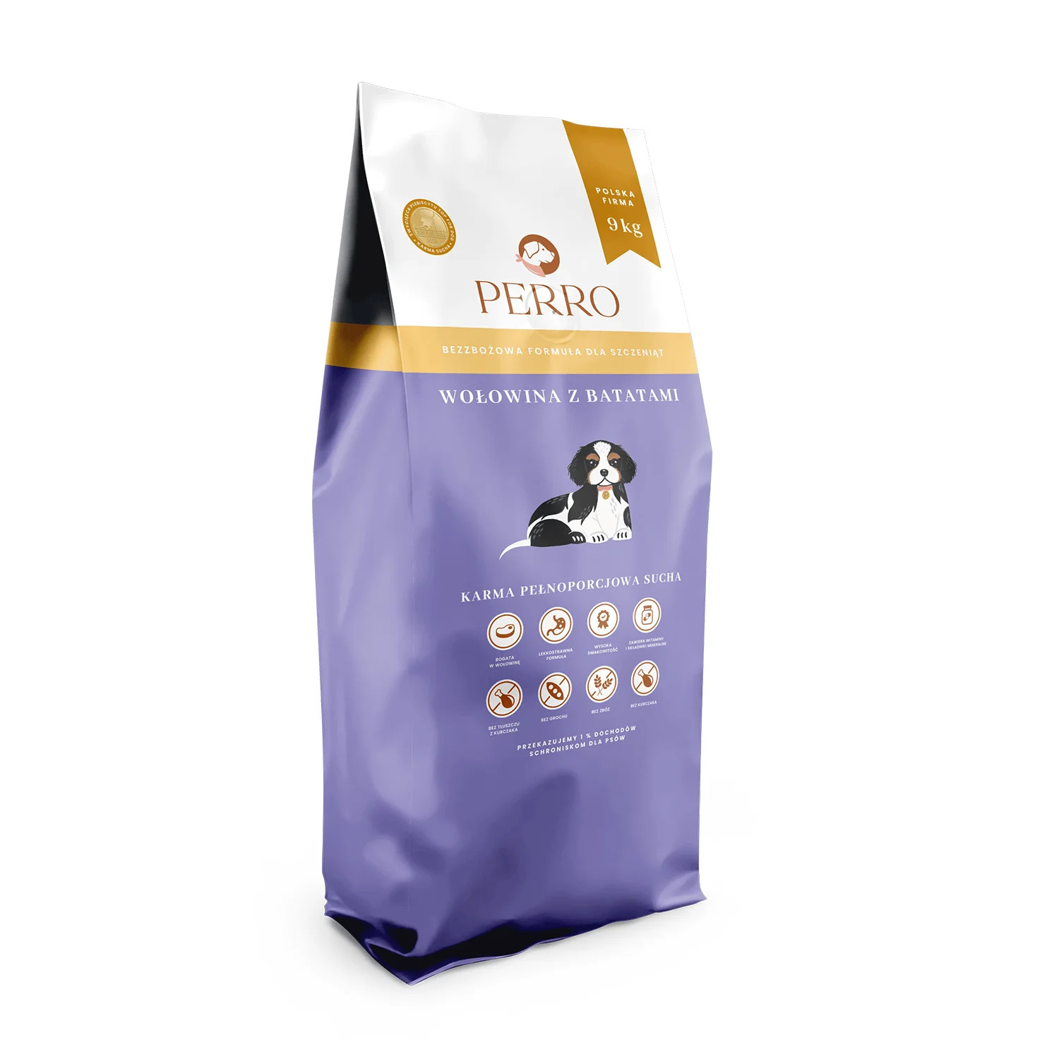 PERRO Junior Beef with sweet potatoes - suché krmivo pro psy - 9kg - foto 1