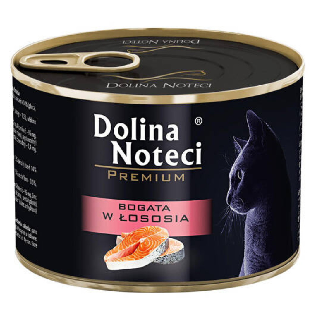 Dolina Noteci Premium bohaté na losos - mokré krmivo pro kočky - 185 g - foto 1