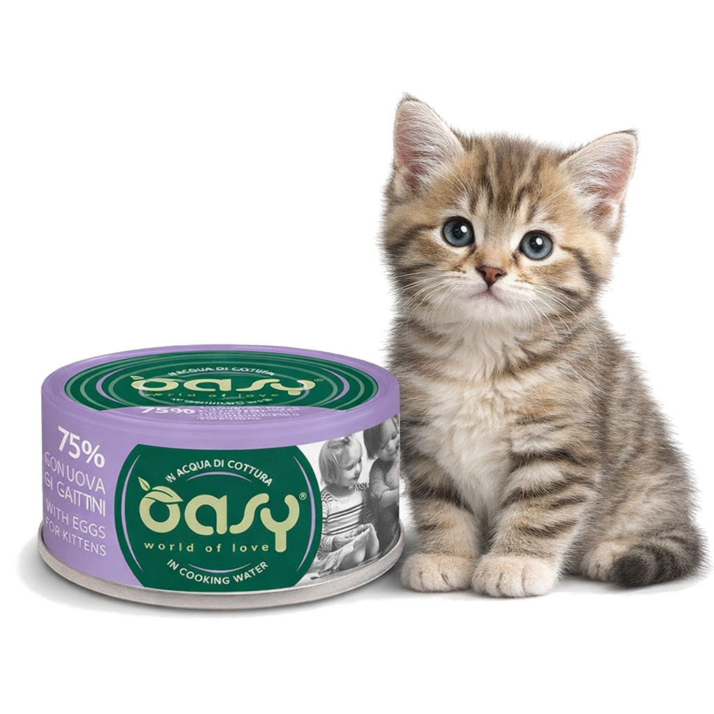 OASY More Love Kitten Chicken with eggs - mokré krmivo pro kočky - 70g - foto 2