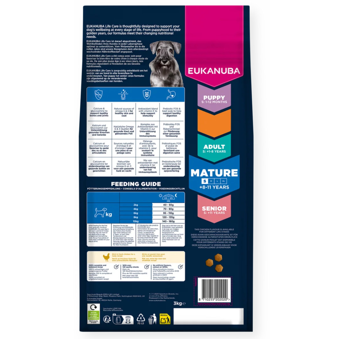 EUKANUBA Premium nutrition mature Small breed Chicken - suché krmivo pro psy - 3kg - foto 3