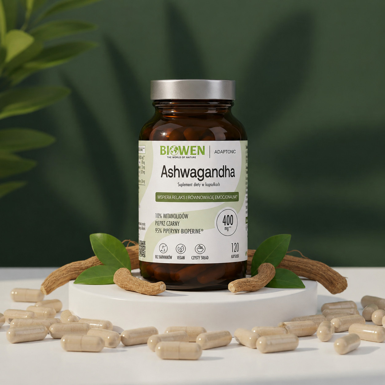 BIOWEN Ashwagandha – doplněk stravy pro lidi – 120 kapslí - foto 5
