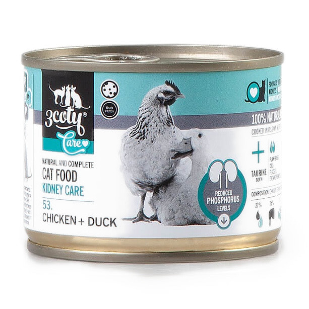 3COTY 53. Chicken + duck Kidney Care - mokré krmivo pro kočky - 180g - foto 4