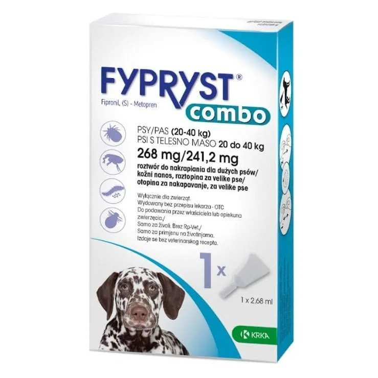 FYPRYST Combo (20-40kg) - kapky proti blechám a klíšťatům pro psy – 1x2,68ml - foto 1
