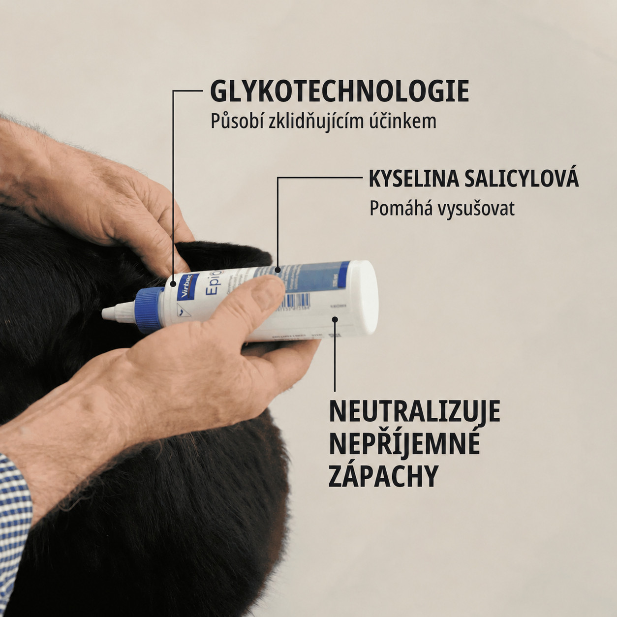 VIRBAC EpiOtic Ear Cleanser - tekutý přípravek na péči o uši pro psy a kočky - 125ml - foto 2