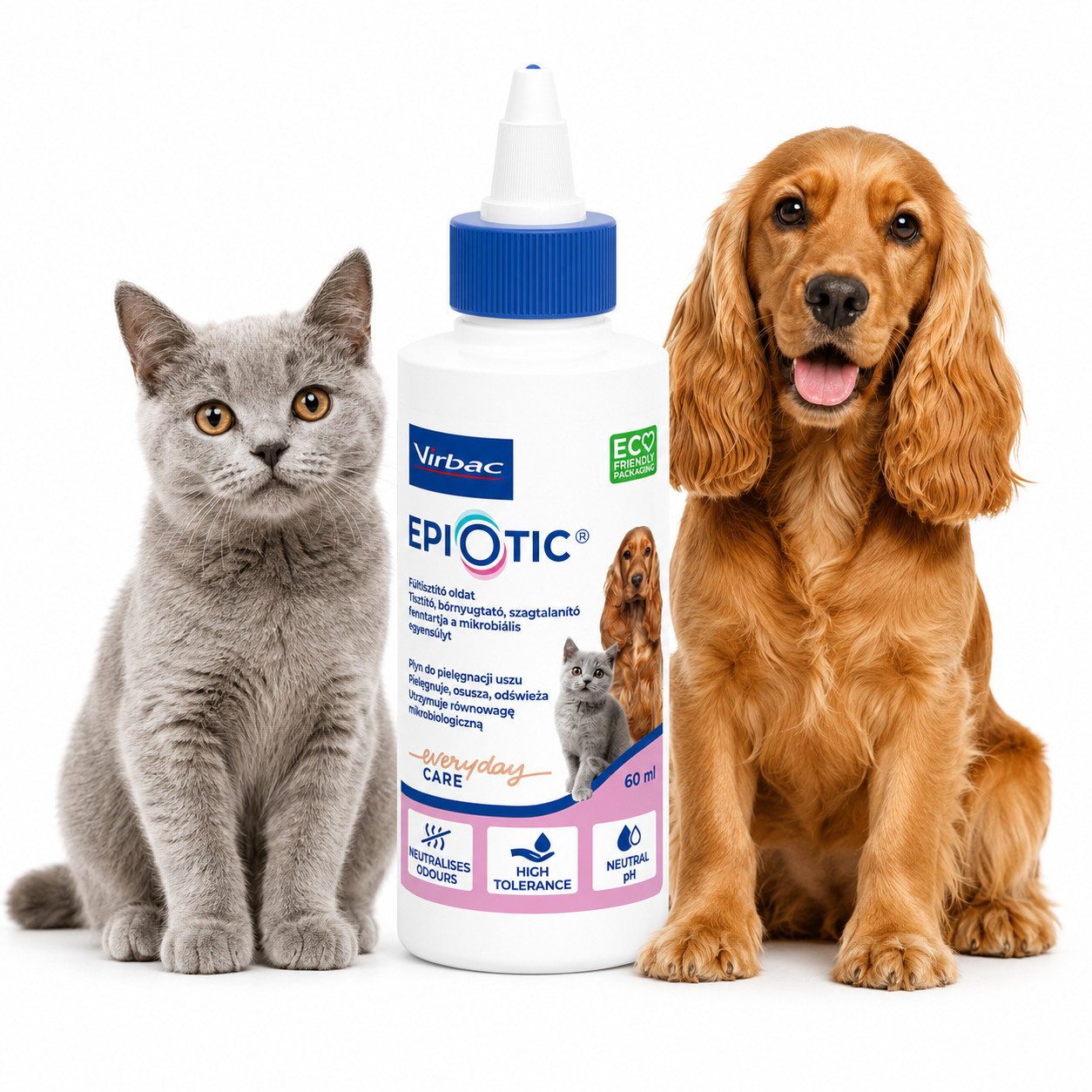 VIRBAC EpiOtic Ear Cleanser - tekutý přípravek na péči o uši pro psy a kočky - 60 ml - foto 3