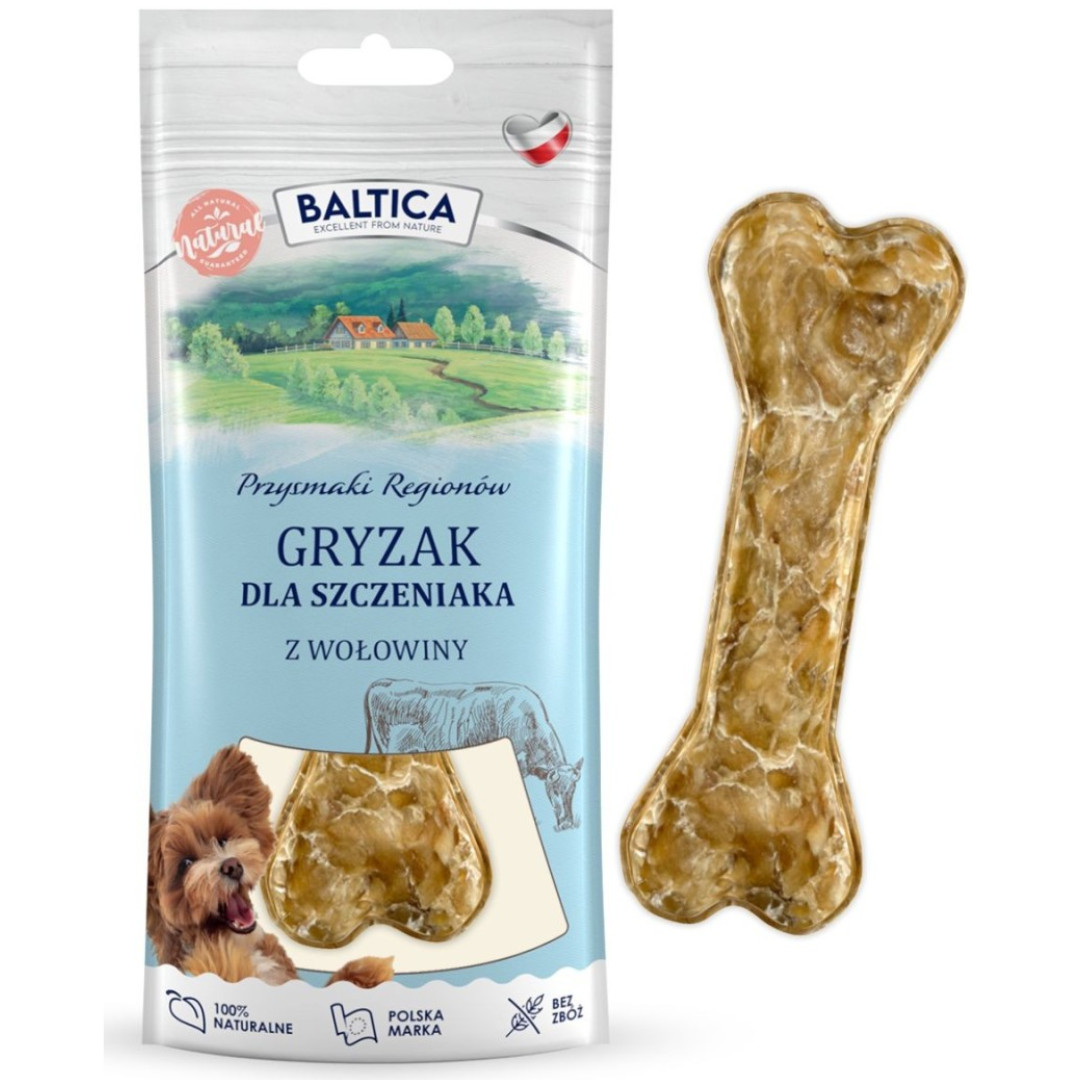 BALTICA Przysmaki regionów Chewing bone Puppy Beef - pamlsek pro psa - 1 - foto 1