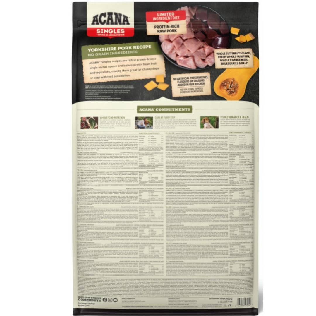 ACANA Singles Yorkshire Pork – suché krmivo pro psy – 11,4 kg - foto 2