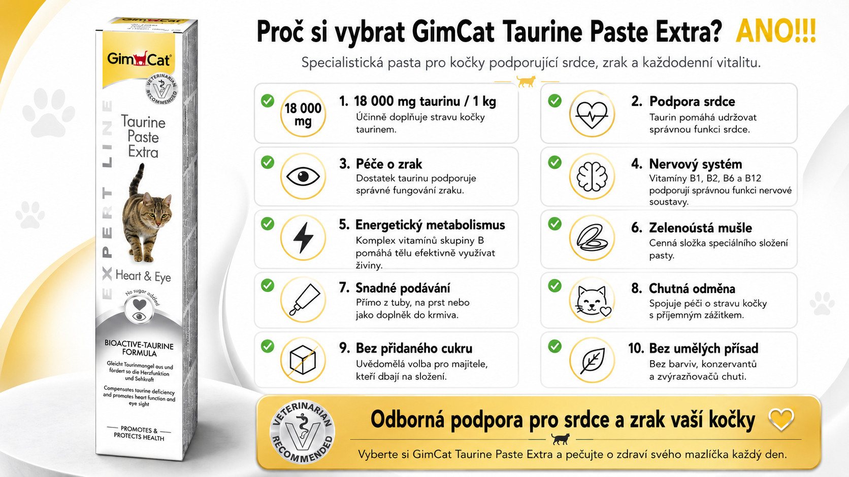 GIMCAT Taurine Paste Extra – pamlsek pro kočku – 50g - foto 1