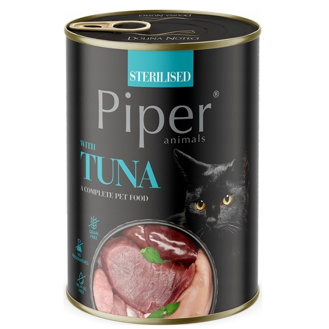 DOLINA NOTECI Piper Sterilised with tuna - mokré krmivo pro kočky - 400g - foto 1