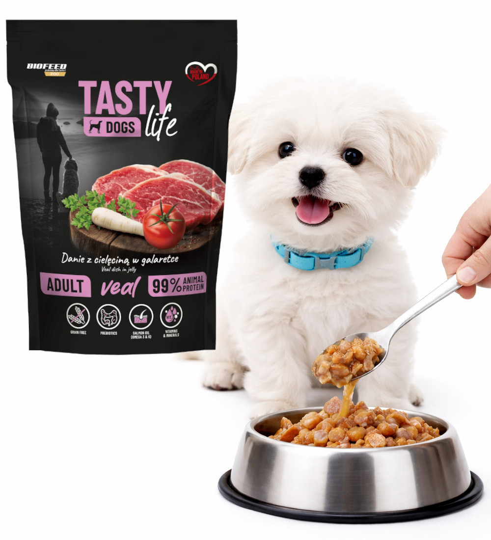 BIOFEED Tasty Dogs Life Veal - vlhké krmivo pro psy - 150g - foto 4