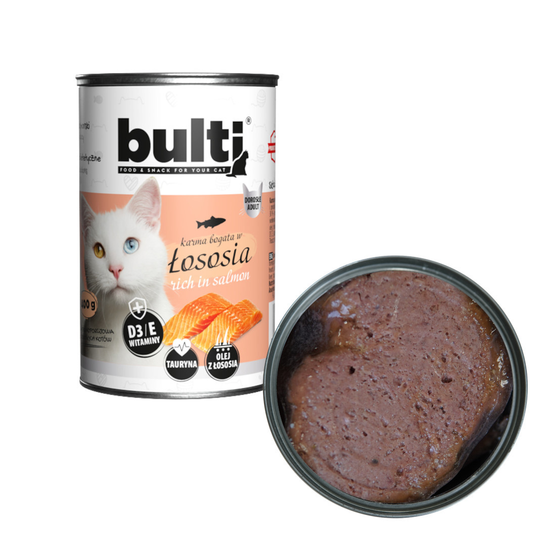 BULTI Rich in salmon - mokré krmivo pro kočky - 400g - foto 1